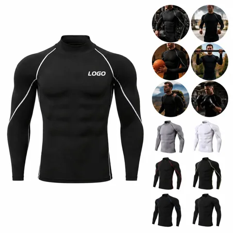 Men's Quick-Dry Stand Collar Athletic Training Tee