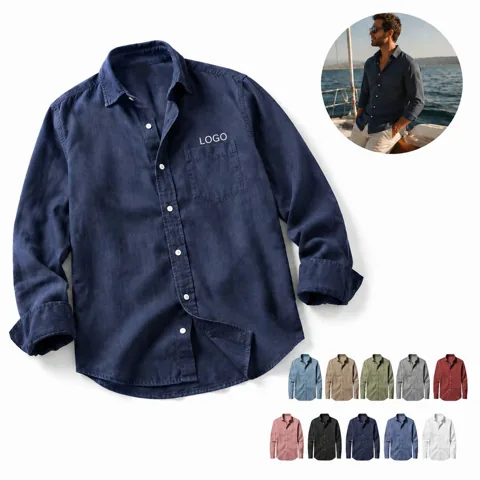 Men Soft Breathable Casual Shirt Moisture Wicking Daily