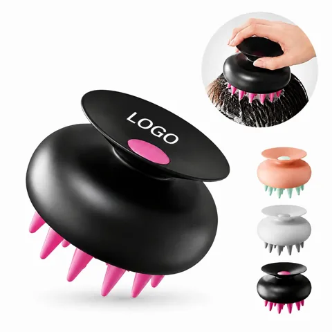 Scalp Massage Brush Soft TPR Bristles Wet Dry Shower Travel
