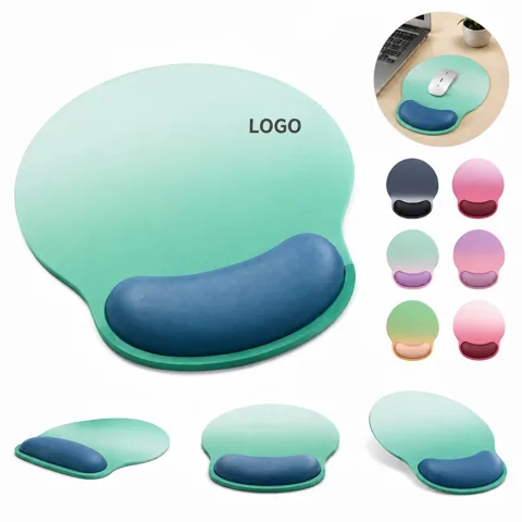 Ergonomic Gradient Mouse Pad with Cushioned Wrist Rest