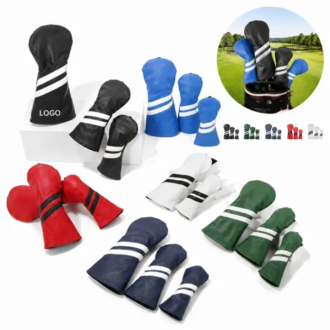 Golf Club Headcover Protective Set with Water-Resistant PU