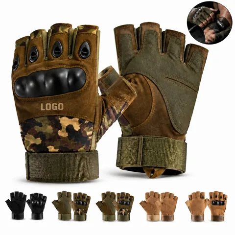 Tactical Impact Resistant Fingerless Gloves