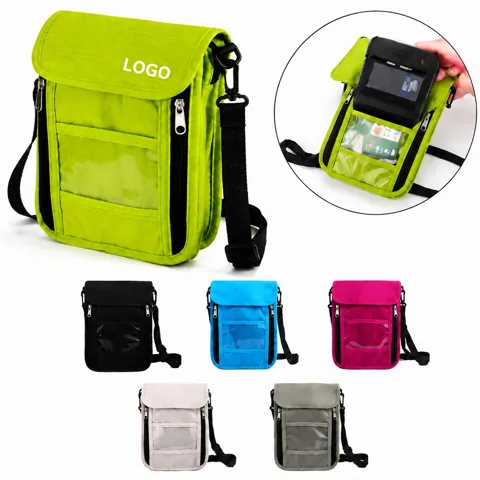 RFID Waterproof Travel Document Pouch with Adjustable Straps