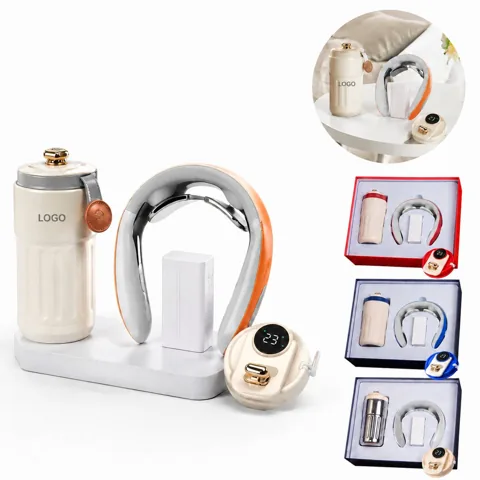 Smart Display Coffee Cup Neck Massager Business Gift Set