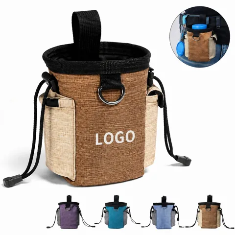 Pet Training Treat Pouch with Waste Dispenser, Belt Clip