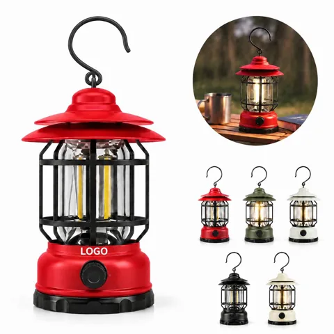 Antique Rechargeable Camping Lantern Retro Style, 25H