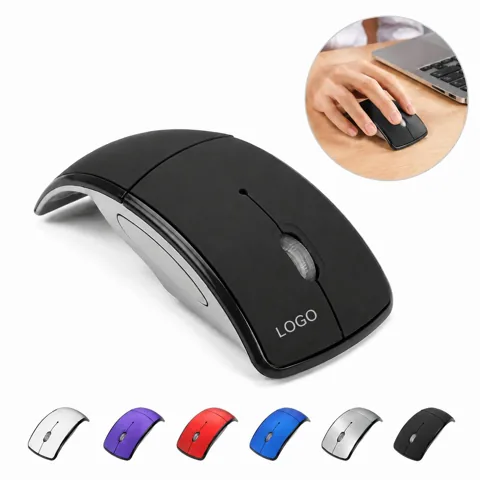 Foldable Silent Wireless Mouse, Slim Portable Design