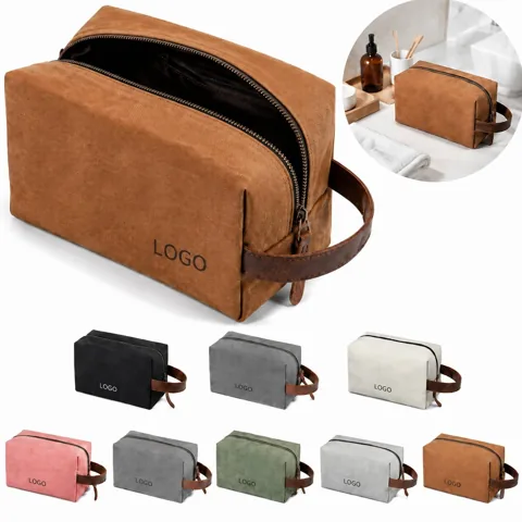 Premium PU Leather Travel Toiletry Organizer Bag