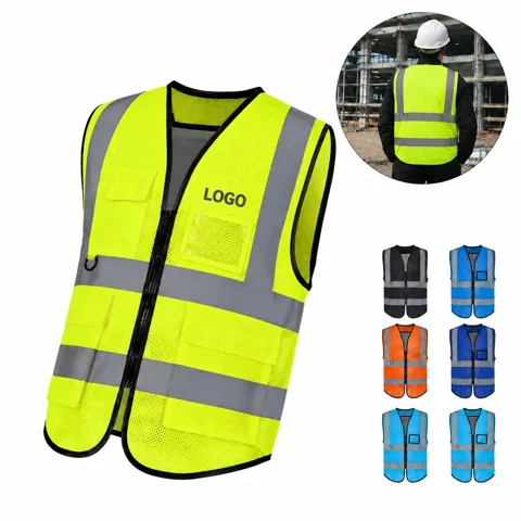 Reflective Cooling Vest with 4 Ice Packs for Outdoor Workers