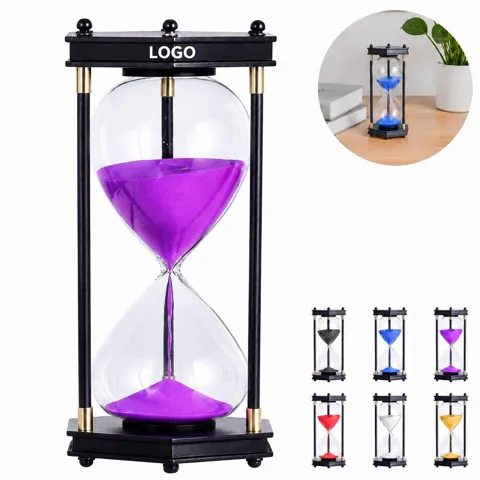 Artisan Glass Sand Timer Elegant Borosilicate Decor Piece