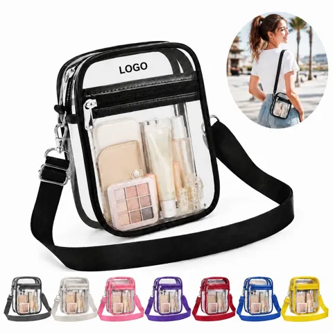 Clear PVC Crossbody Bag for Venue Events