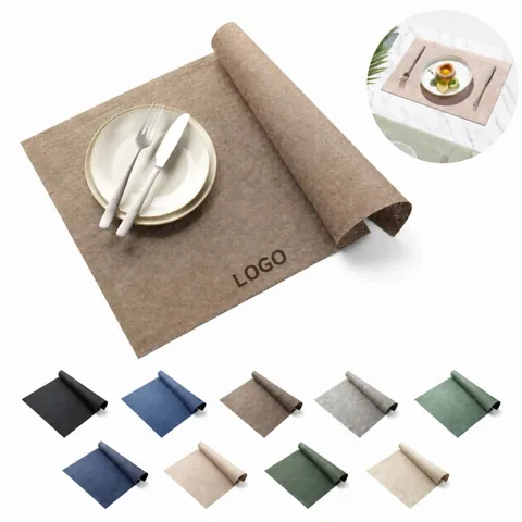 Elegant Gold Gray Marble Heat Resistant Nonslip Place Mats
