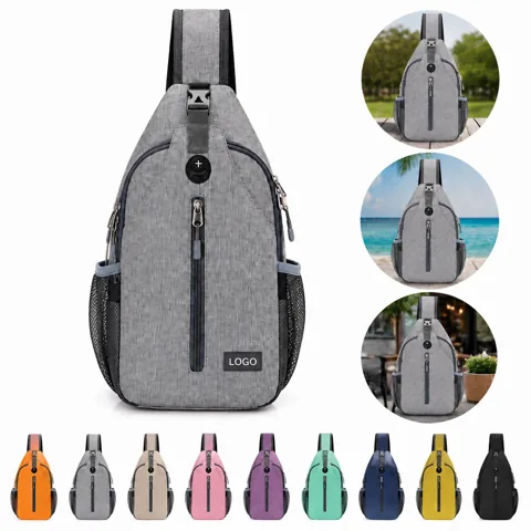 Custom Logo Adjustable Nylon Messenger Bag with Tablet