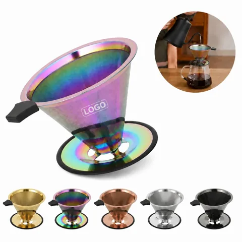 Ceramic Coffee Drip Stand with Stainless Steel Base