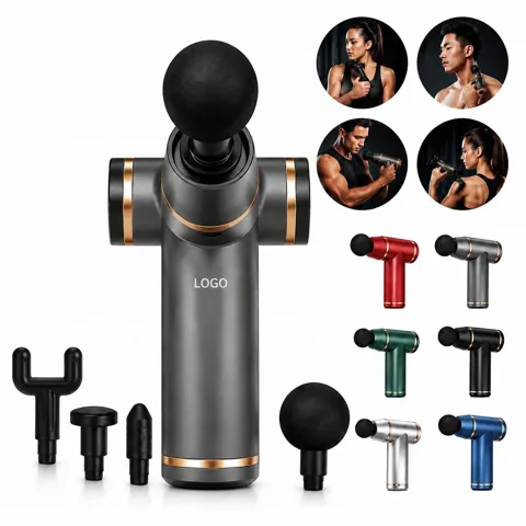 Compact Handheld Massage Gun with 8 Speeds for Deep Tissue