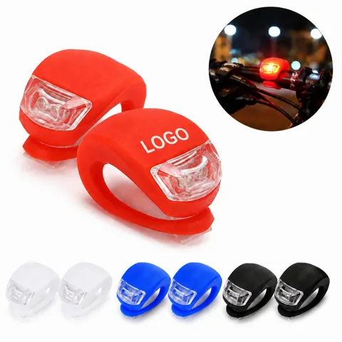 Silicone LED Bike Light Set with Elastic Strap