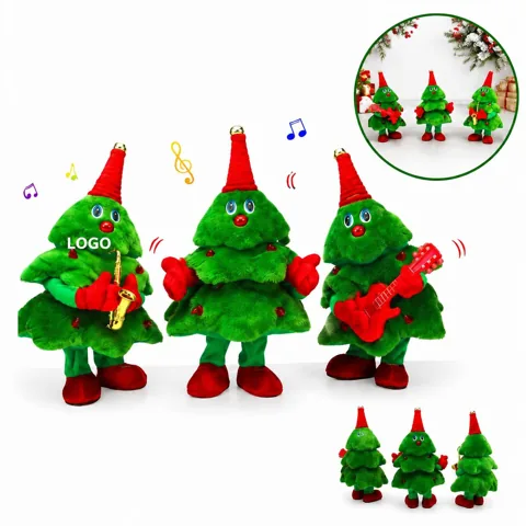 Festive Musical Dancing Singing Christmas Tree Plush Toy