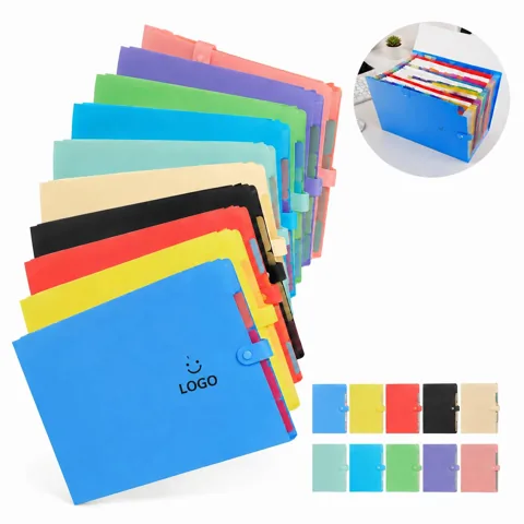 5 Pocket Accordion File Organizer, Snap Closure