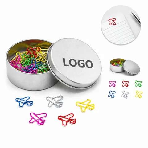 Multicolor Metal Paper Clips for Office Document